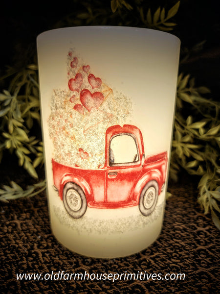 CRD0011 "Valentine's ❤️ Truck Candle Sleeve