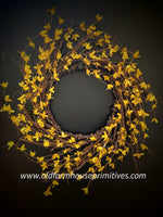 #FSWR Large Yellow Spring "FORSYTHIA" Wreath