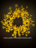 #17157E Yellow Spring "FORSYTHIA" Wreath