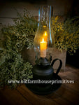 #PD121RF  Primitive Electric Black Oil Lamp 🕯 With Moving Flame Bulb