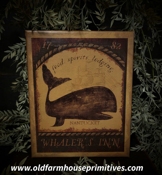 #VBD1321 "Whaler's Inn" whale 🐳 Canvas Print
