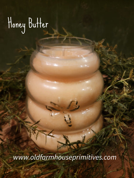 #JBH12 "HONEY BUTTER" Large Beehive 🐝 Jar Candle