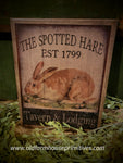 #VBD1785 "Spotted Hare" Tavern & Lodging Canvas 🐰