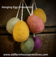 #TI44-10210 Needle Felted Wool Egg Ornaments (Set of 6)