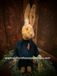 #RM78A Primitive Standing Tattered & Torn Boy Rabbit "Peter” (Made In USA) 🐰