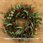 #RH452 Eucalyptus & Jingle Bell Wreath