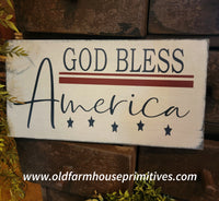 #HAV10549 "God Bless America" Wood Sign 🇺🇸