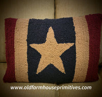 #FHPLW Americana Freedom Hooked "Star" Wool Pillow 🇺🇸