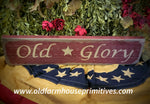 #BWS900 Primitive "Old Glory" Wood Sign