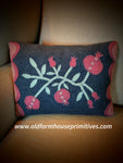 #HSD216PA Pomegranate Applique Pillow