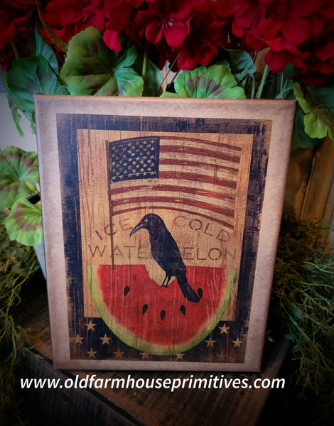 #VBD1183 "Patriotic Crow" Canvas