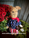 #RM53 Primitive Americana Tattered & Torn "Thelma" 🐭 Mouse (Made In USA)