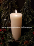 #PRLF9 Flameless Ivory Real Look Flame 3 x 9 Pillar Candle 🕯