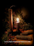 #PBW2 Primitive Blackened Beeswax  3 Inch Colonial Tavern Taper Candles (Made In USA)