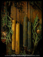 #PBW15 Primitive Colonial Hanging Beeswax Taper Candles (Made In USA)