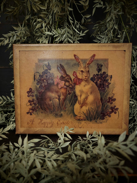 #VBD1120 "A Happy Easter" 🐇 Primitive Canvas