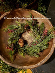 #CHCR10R Primitive Homestead Christmas Collection 10" Candle Ring #1 Seller