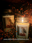 #HSH2 Primitive Soy Wax "HALLOWEEN" 16 Ounce Jar Candle (Made In USA)