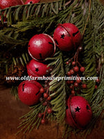 #BMRJB Primitive Medium Red Jingle Bells