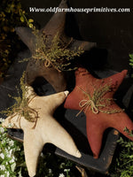 #PACH14 Primitive Painted Small "Black Star" With Sweet Annie (Made In USA)