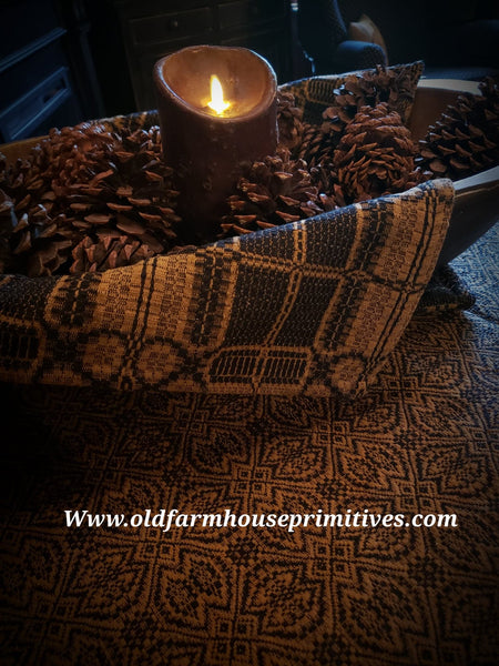#PCT28 Yorktown Weave Black And Mustard Textile #1 Seller ♥️