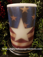 #CRDS21 Primitive "Americana Star" Wax Candle Sleeve (Made In USA)