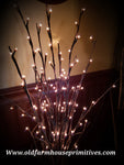 #WTLBE2 Primitive "Electric" Willow Twigs Lighted Branch