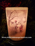 #CRDS68 Primitive "Getting The Tree"🌲 Gumdrop Wax Candle Sleeve (Made In USA)