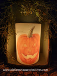 #CRDS35 Primitive "Happy Halloween Jack" 🎃 Wax Candle Sleeve (Made In USA)