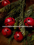 #BLRJB Primitive Large Red Jingle Bells