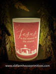 #6VP-JRSR/V "Jesus Is The Reason"  Candle Sleeve (Made In USA)