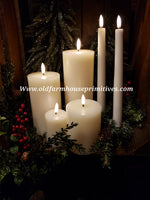 #PRLF7 Flameless Ivory Real Look Flame 3 x 7 Pillar Candle 🕯