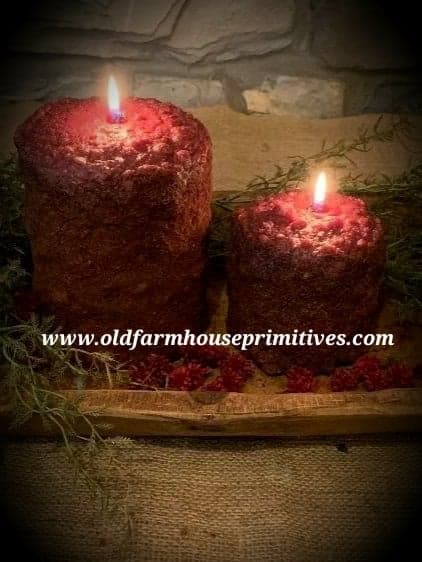 #TCS6 Primitive Cranberry Clove Hearth Candle (Made In USA)