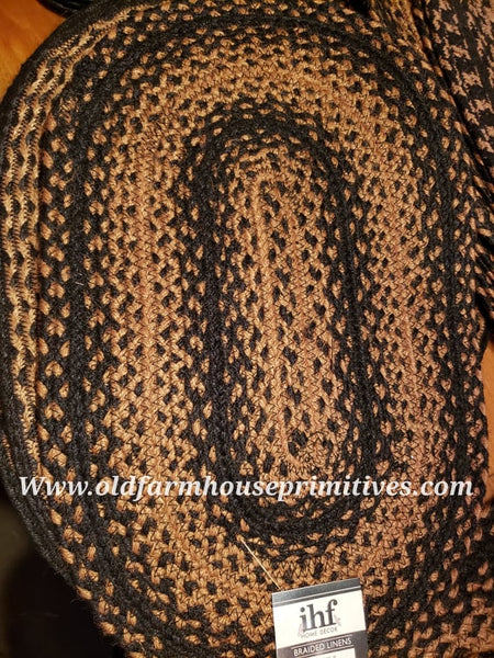 #PIHFPM Primitive Ebony Black & Tan Place Mat