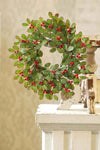 #LHHW3 16" Holly Candle Ring With Berries
