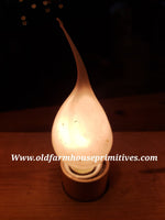 #AS1 Primitive Dipped "Cream" Vanilla Scented Electric Grubby Bulb