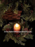 #CHCR10R Primitive Homestead Christmas Collection 10" Candle Ring #1 Seller