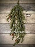 #RH61 Draping Pine Bush Greenery With Pine Cones 🌲#1 Seller