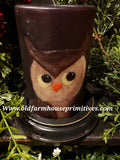#CRDS34 Primitive "Large Owl" Wax Candle Sleeve (Made In USA)