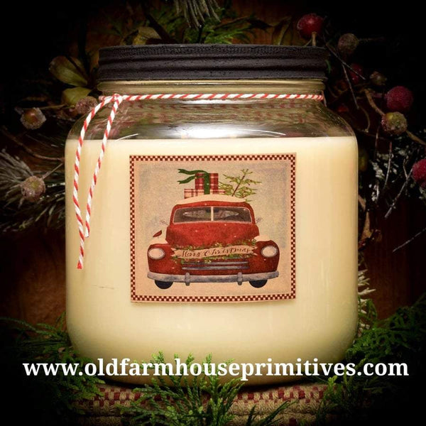 #HSCW14 Olde Holiday Glow 100% Soy Blend 64 Oz Jar Candle (Made In USA)