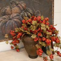 #RH28  Primitive Fall Orange Sienna Hops Stem ★ #1 SELLER BACK IN STOCK