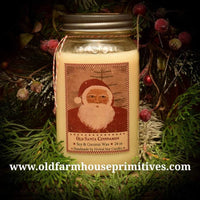 #HSCW6B Old Santa Cinnamon 🎅 100% Soy Blend 24 Ounce Jar Candle (Made In USA)