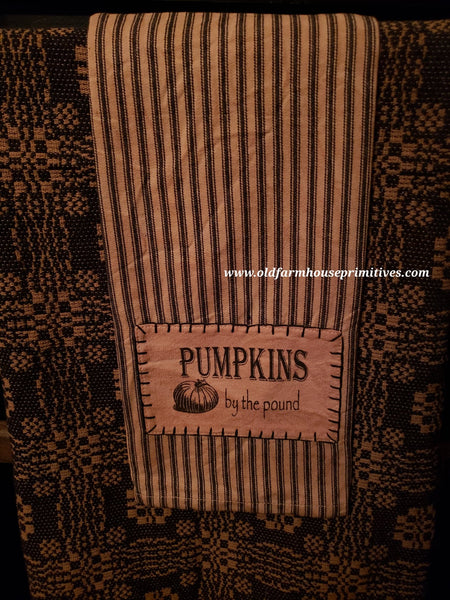 #RPBPT1 Primitive Tea Dyed-Black Pumpkins by the Pound Towel