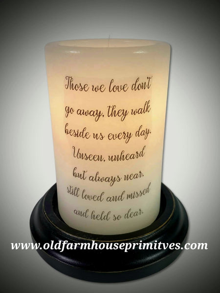 #CRDCS9 Primitive "Those We Love" ♥️ Antique Vanilla Wax Candle Sleeve (Made In USA)