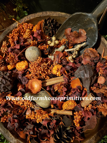 #PSCP2 Primitive Chunky Gatherings "Harvest Thyme" 🎃 Nutty Pumpkin Waffles Scented Potpourri