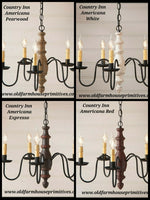 #9112T Country Inn Wooden Chandelier (Made In USA)