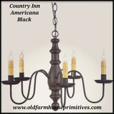 #9112T Country Inn Wooden Chandelier (Made In USA)