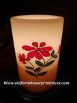 CRDCS99 Primitive "Primitive Prairie Flowers" Wax Candle Sleeve (Made In USA)