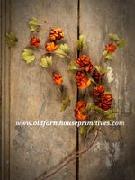 #RH28  Primitive Fall Orange Sienna Hops Stem ★ #1 SELLER BACK IN STOCK