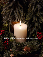 #PRLF5 Flameless Ivory Real Look Flame 3 x 5 Pillar Candle 🕯